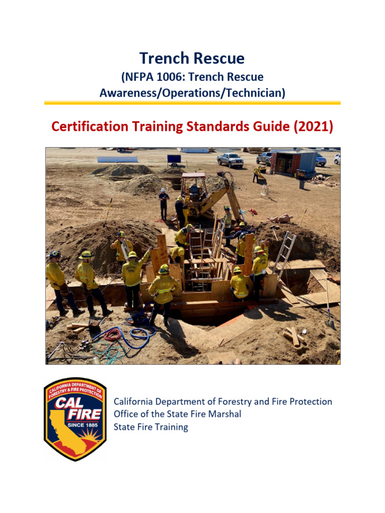 Trench Rescue Certification Standards Guide | PDF | Professional ...