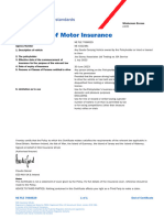 Certificate of Motor Insurance 