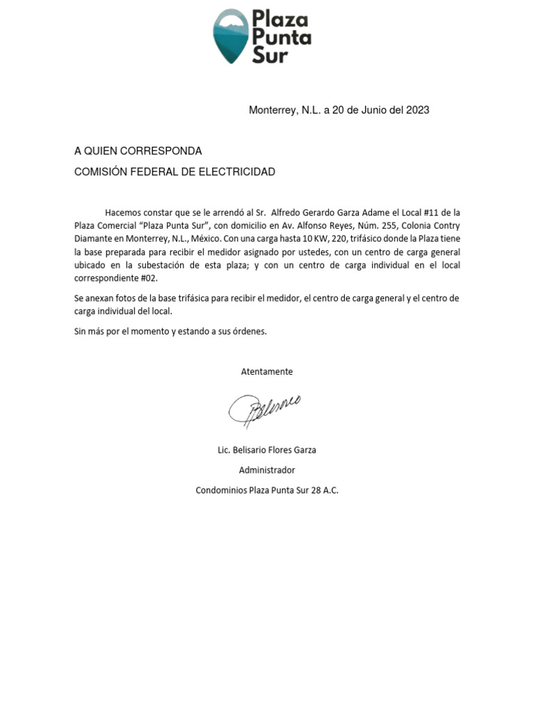 Carta de Asignación Local11 Del 2023 Local 11 | PDF