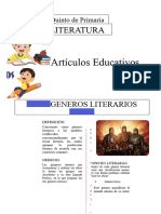 Generos Literarios para Quinto de Primaria