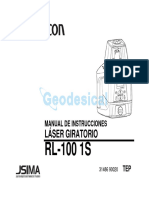 Topcon Manual Nivel Laser RL 100 1s Es