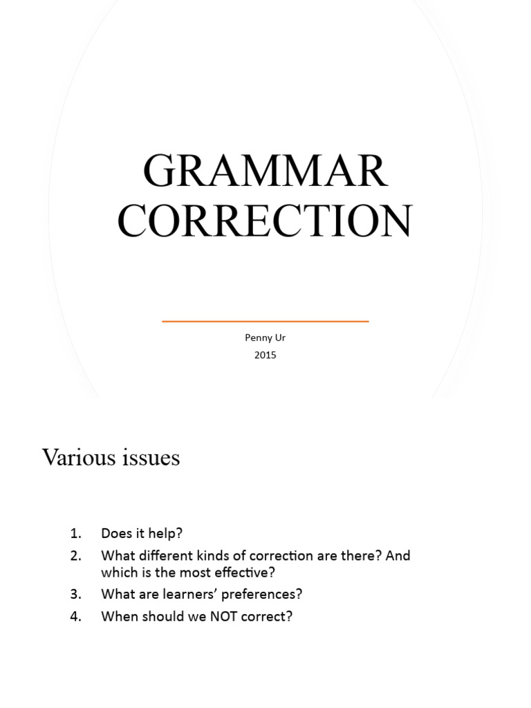 Grammar Correction PDF Learning Fluency
