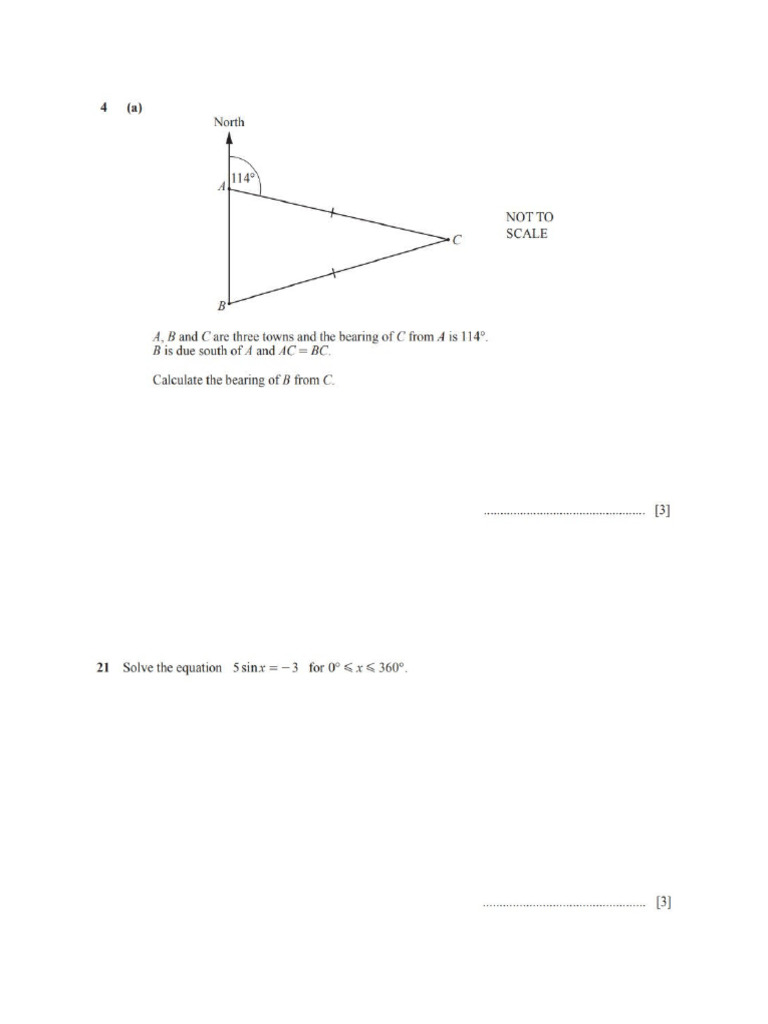 Bearings & Trigonometry 2023 PDF