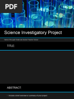 Science Investigatory Project Sses 5