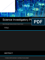Science Investigatory Project Sses 5