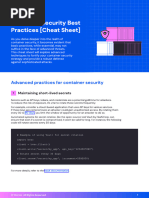 Container Security Best Practices Cheat Sheet