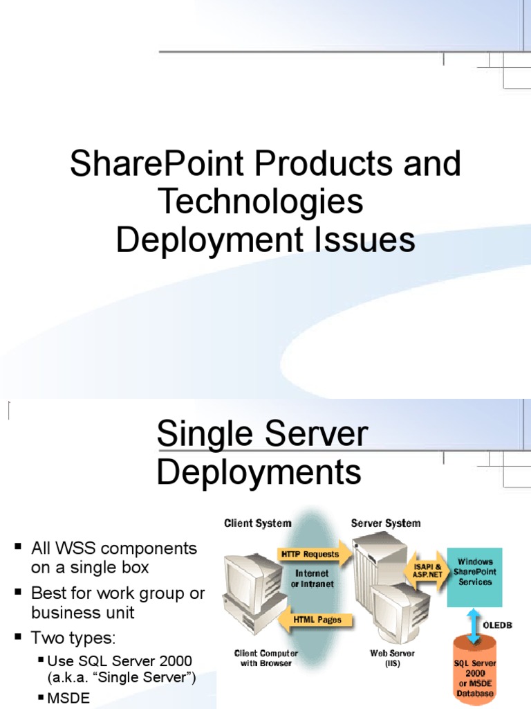 SharePoint Single Server Deployment Guide | PDF | Share Point | Scalability
