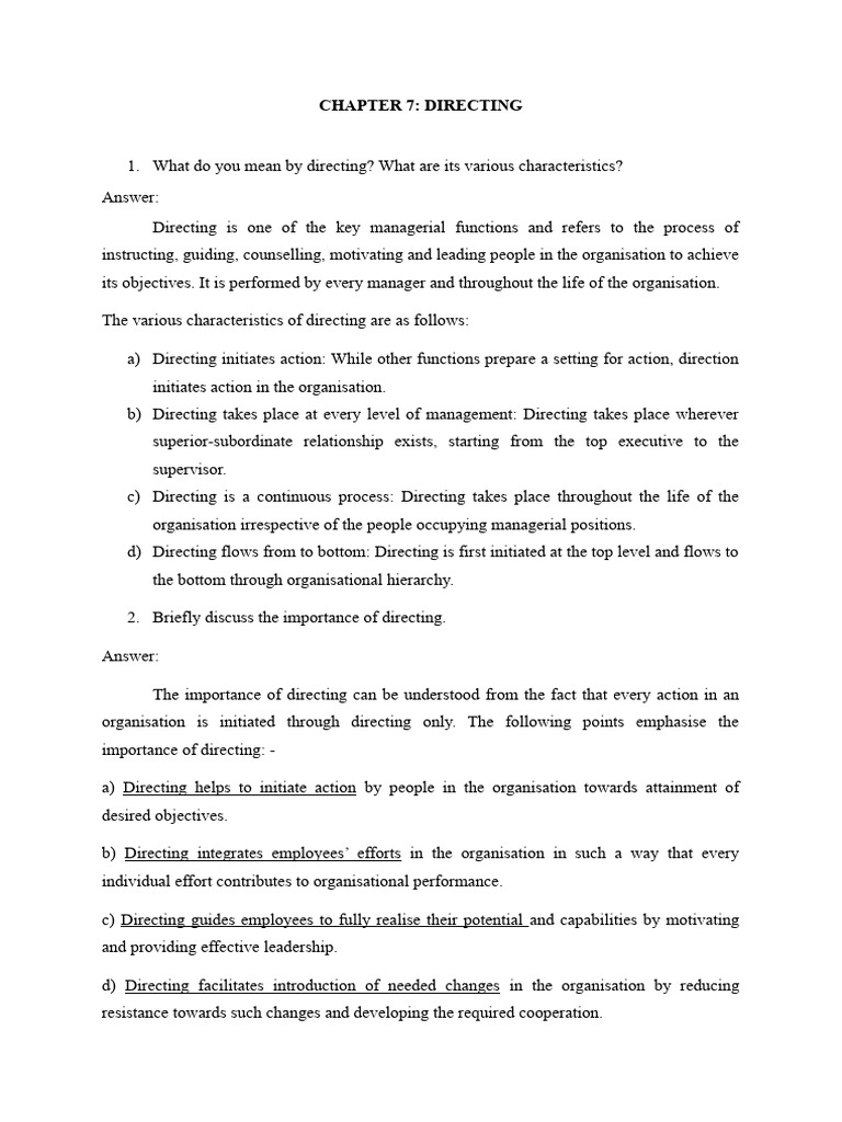 Understanding Directing in Management | PDF | Motivation | Motivational
