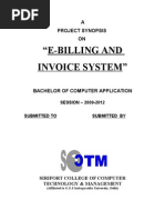 Ebilling and Invoice System - SYNOPSIS