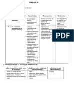 UNIDAD y Sesiones 3 Años