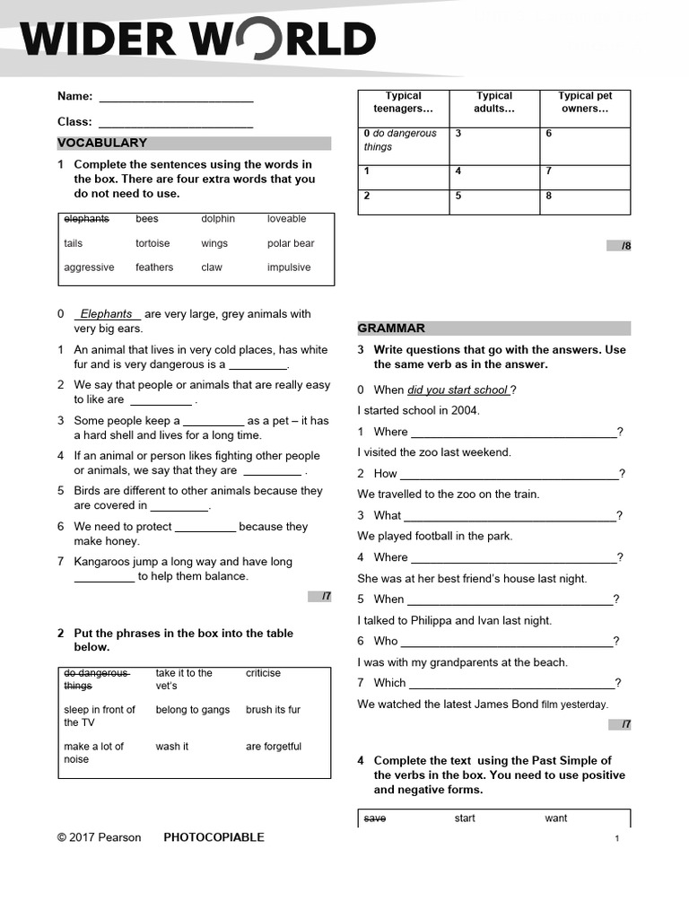 Language Test Unit 3 Pdf Linguistics