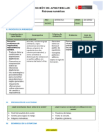 MATEMÁTICA 2DO GRADO 31 DE OCT Patrones Numéricos