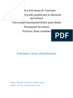 Soberanía Versus Subordinación