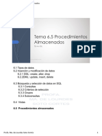 6.5 Procedimientos Almacenados