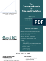 Ten Commandments Of: Process Simulation