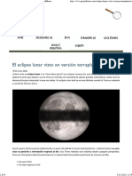 El Eclipse Lunar Visto en Versión Terraplanista