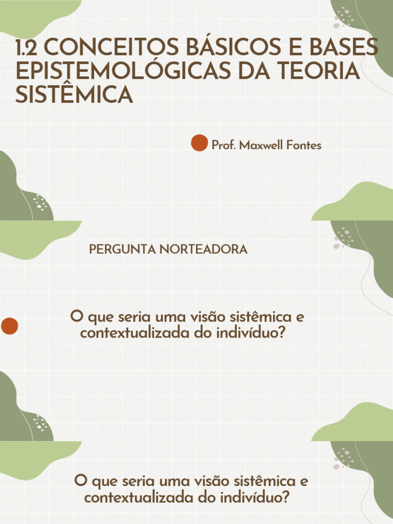 AULA 03 - 1.2 CONCEITOS BÁSICOS E BASES EPISTEMOLÓGICAS DA TEORIA ...
