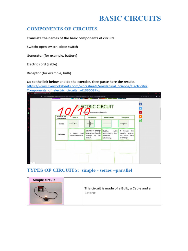Basic Circuits Circuit Diagram