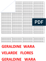 Geraldine Wara Velarde Flores Nombres para Poner Cuaderno