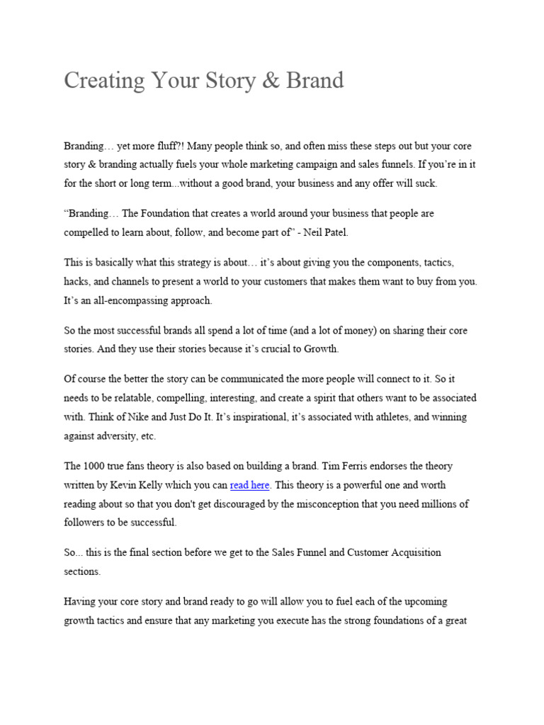Crafting Your Brand Story for Success | PDF | Brand | Thought