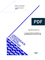 O Papel Da Defensoria Pública Na Desjudicialização Do Direito À Saúde