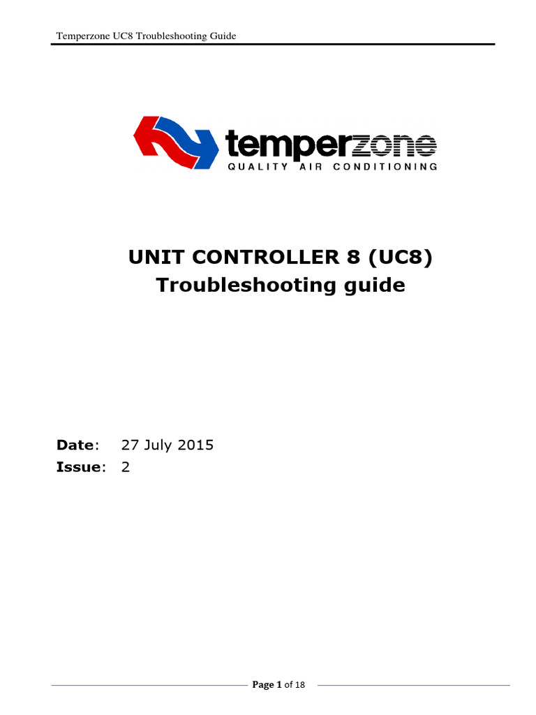 UC8 Controller Troubleshooting Guide | PDF | Thermostat | Switch