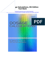 2012 Dosage Calculations 9th Edition Test Bank