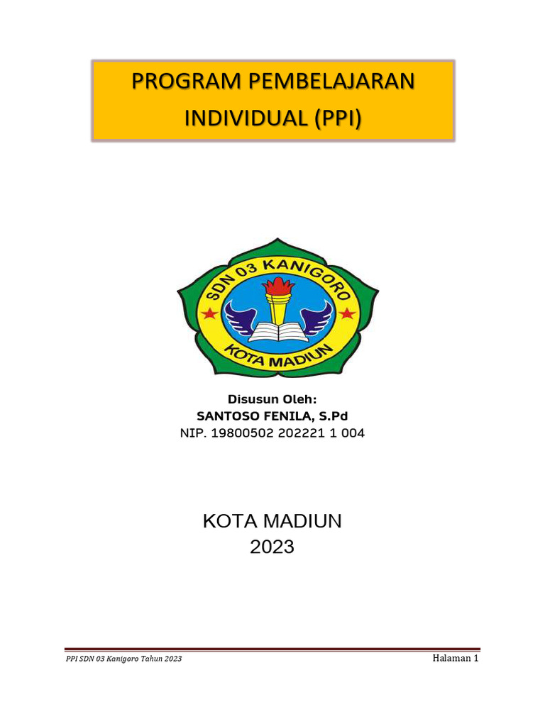 Program Pembelajaran Individual SDN 03 | PDF