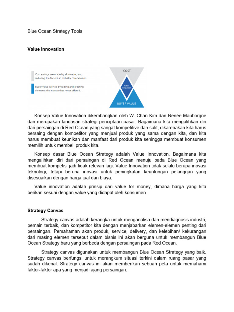 Blue Ocean Strategy Tools | PDF