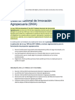 Sistema Nacional de Innovación Agropecuaria