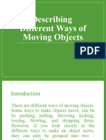 Describing Different Ways of Moving Objects