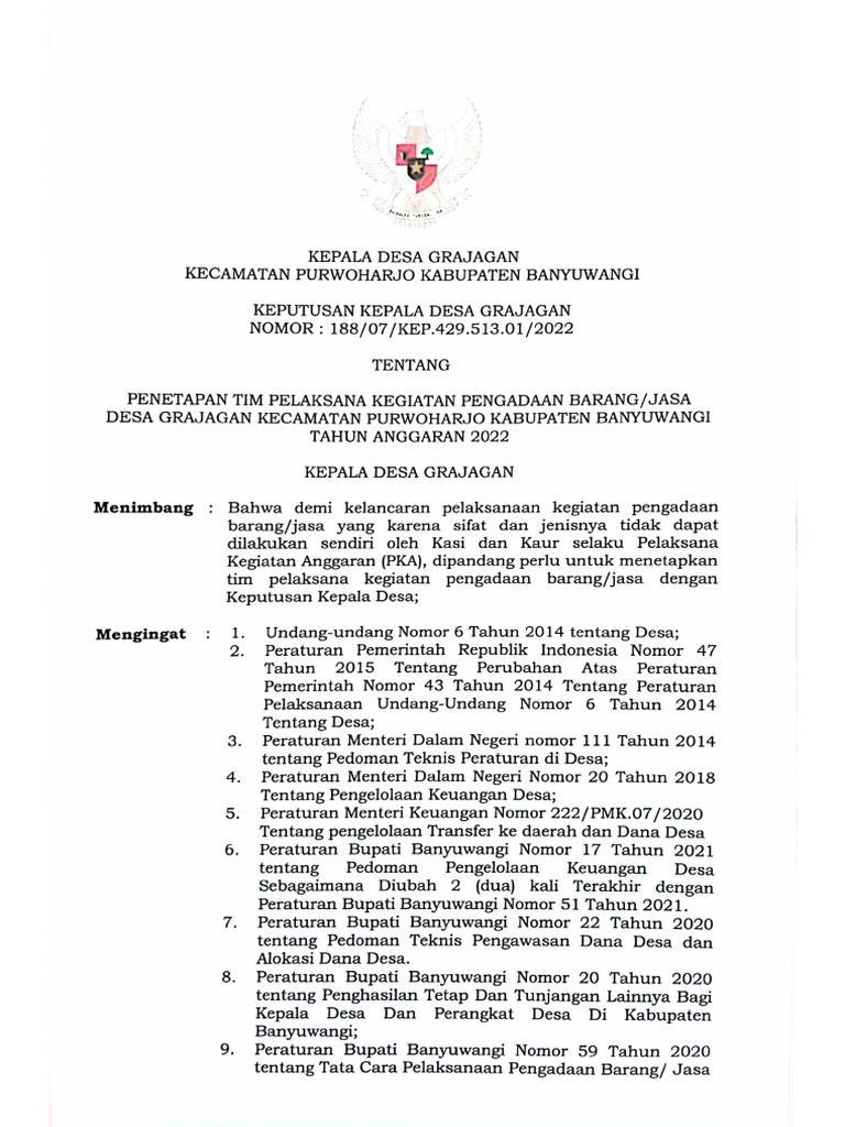 Sk Tim Pelaksana Kegiatan2 Pdf