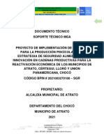 Documento Técnico de Proyecto Productivo - V2021 PRODUCCIÓN PISCÍCOLA