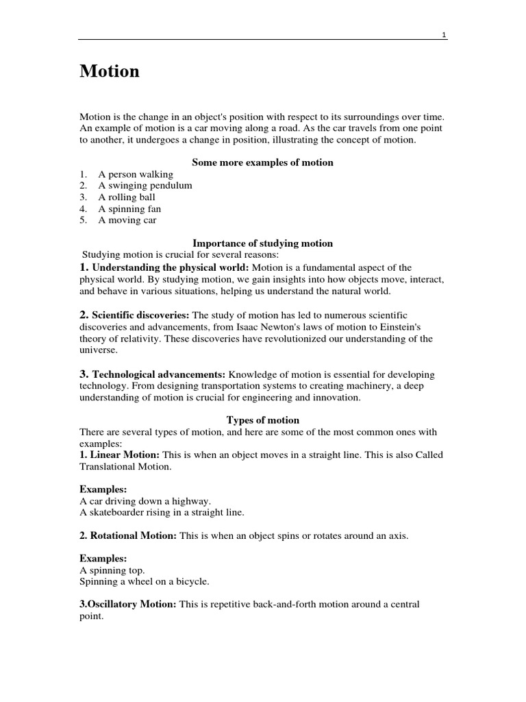 Motion and Velocity | PDF | Force | Velocity
