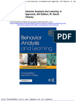 Test Bank For Behavior Analysis and Learning A Biobehavioral Approach 6th Edition W David Pierce Carl D Cheney