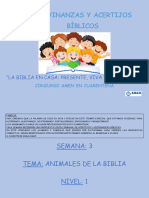 ADIVINANZAS Tarjetas 1° Ciclo SEMANA 3 ANIMALES DE LA BIBLIA