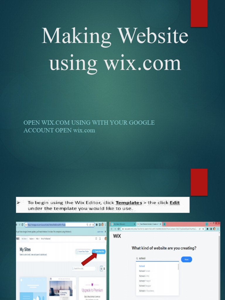 Making site Using Wix PDF