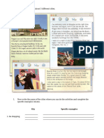 Reading Comprehension Workshop - Describing Cities - Worksheet - Course 5