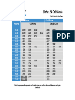 Linha: 24 Califórnia: Faixa Partidas De: Partidas De: Horária