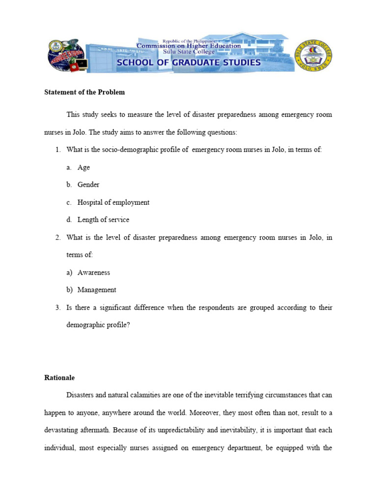 Statement of The Problem 2 | PDF