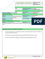 Informe - Sistema Manual Automático Dosificación de Cloro en PTAR BELLO HORIZONTE 3
