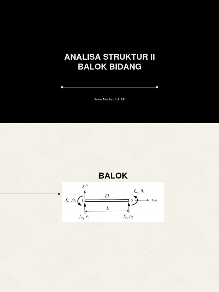 Rumus Kekakuan Struktur Balok | PDF