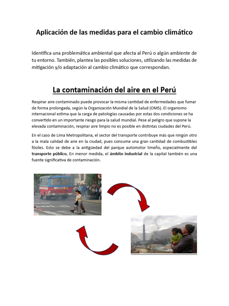 Aplicación de Las Medidas para El Cambio Climático | PDF ...