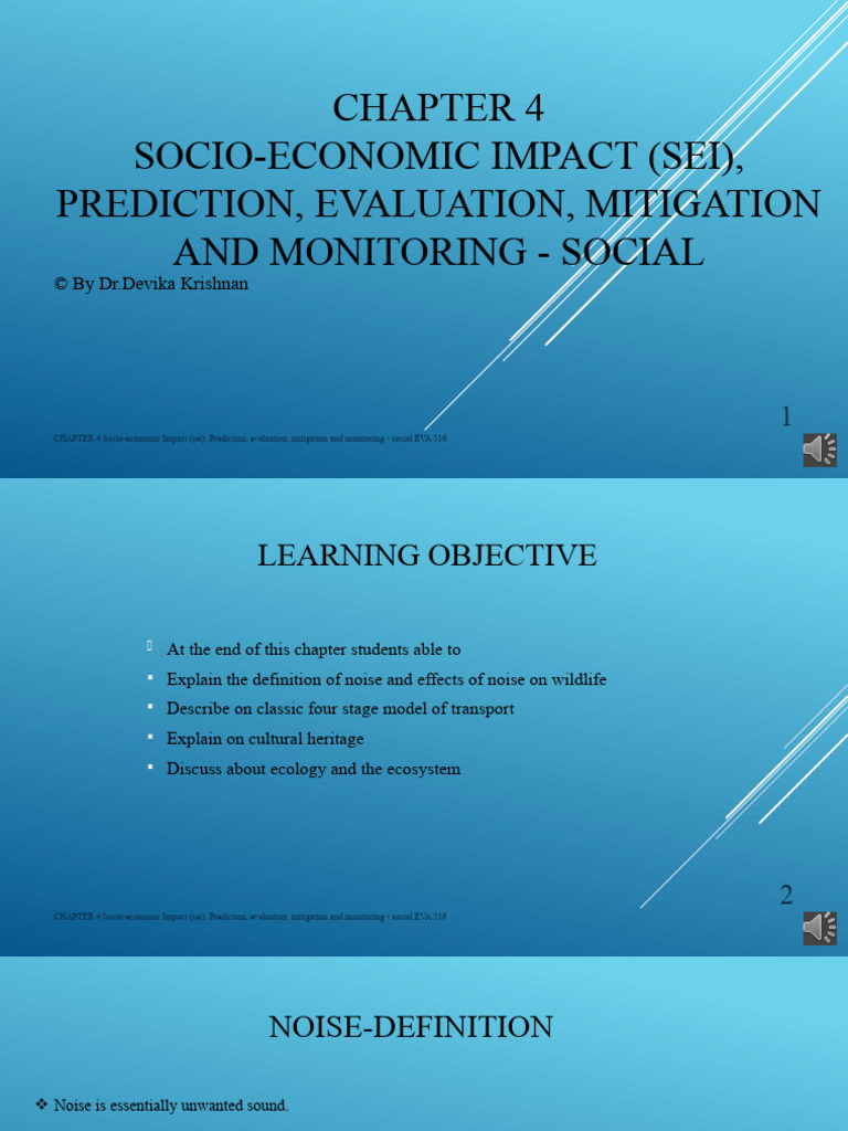Socio-Economic Impact Assessment Guide | PDF | Sound | Noise