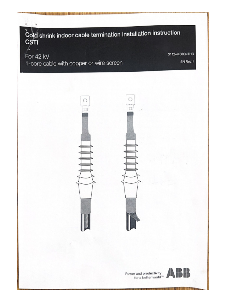 Cold Shrink Indoor Cable Termination Installation Instruction | PDF
