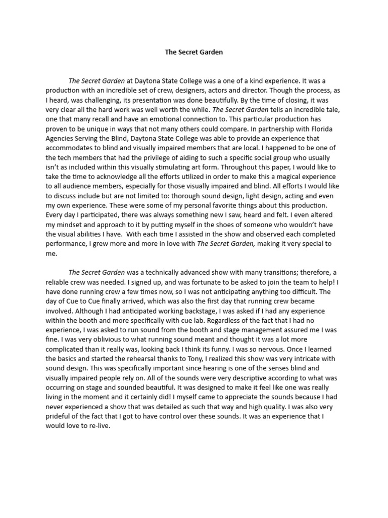 The secret garden pdf experience attitude psychology 