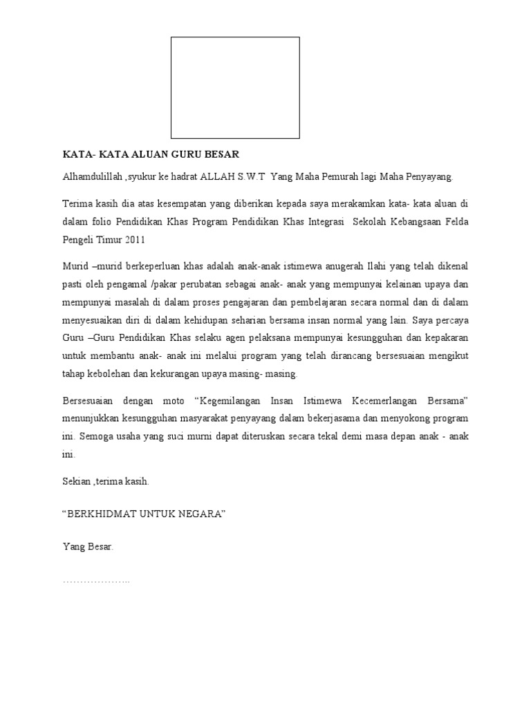 Kata Aluan Gpk Folio Pdf