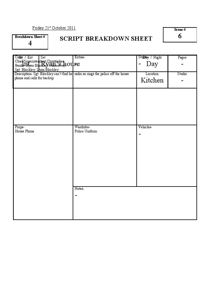 Police Drama Scene Breakdown | PDF