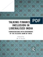 (Adjunct Professor) M. S. Sriram (Editor) - Talking Financial Inclusion in The Liberalised India - Conversations With Governors of The Reserve Bank of India (2018)