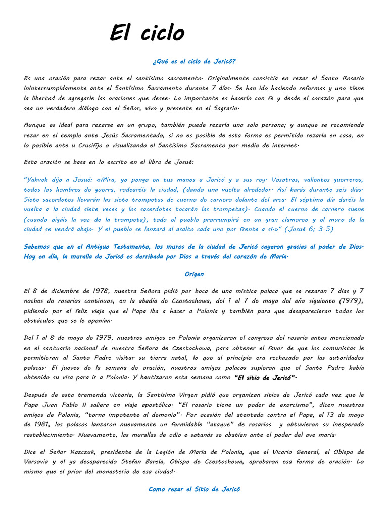 Cerco De Jerico Pdf María Madre De Jesús Orador Del Señor